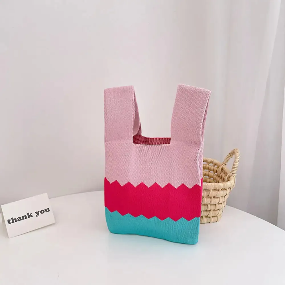 🌸 Adorable Floral Knit Tote Bag 🌼✨ Stylish Woven Purse for Trendy Ladies! 👜💖