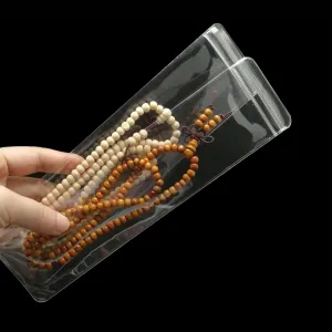 48 Pack PVC Clear Jewelry Anti Oxidation Zipper Bag Antitarnish Plastic Bags for Packaging Jewelry Rings Earrings Transparent Poly Pouch (Clear, 2.36×9.05 inch)