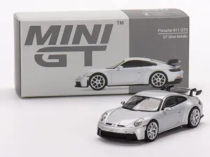 911 (992) GT3 GT Silver Metallic Limited Edition to 3600 Pieces Worldwide 1/64 Diecast Model Car by True Scale Miniatures MGT00390