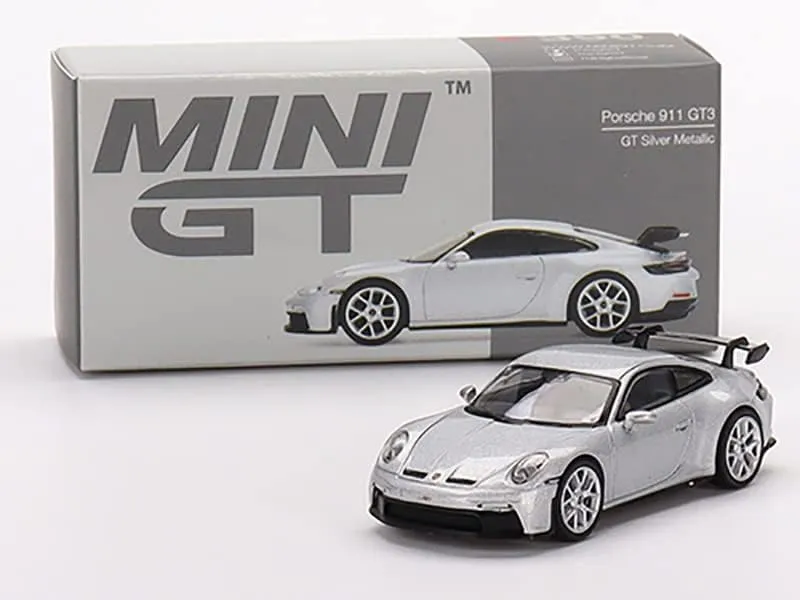 911 (992) GT3 GT Silver Metallic Limited Edition to 3600 Pieces Worldwide 1/64 Diecast Model Car by True Scale Miniatures MGT00390