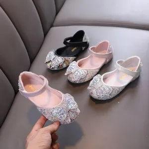 A Perfect Match for Your Little Princess Elegance in Every Step for Girls Crystal Bow Shoes to Brighten Every Day