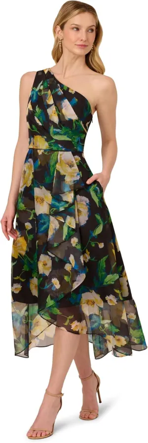 Adrianna Papell Women's Printed High-Low Dress