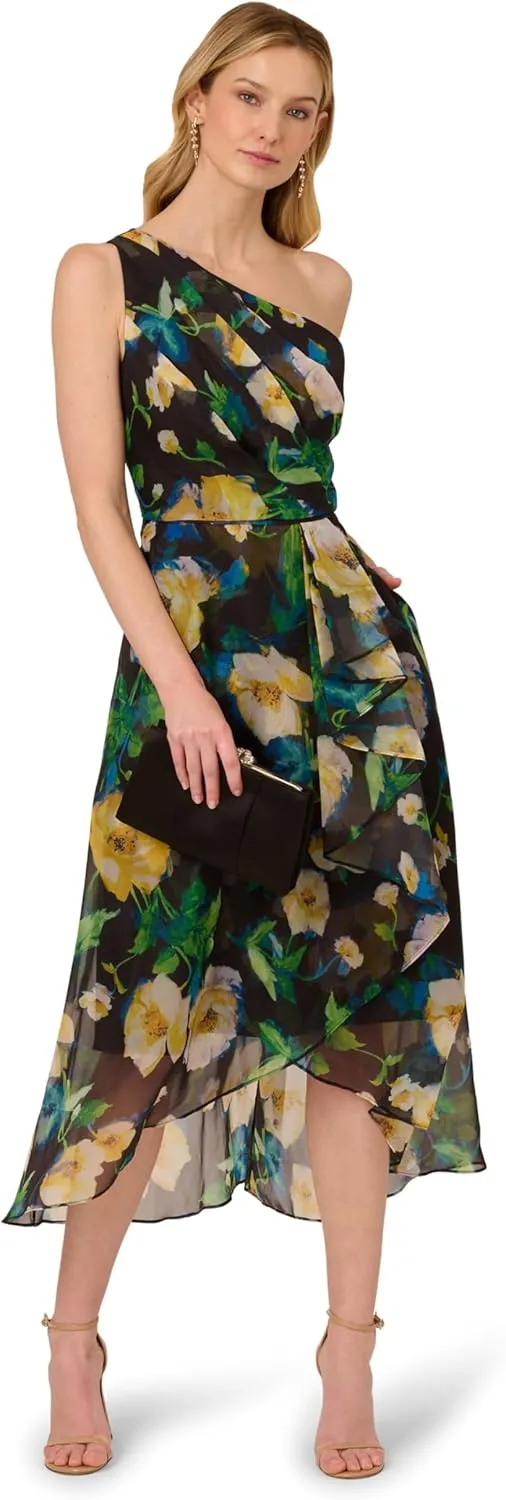 Adrianna Papell Women's Printed High-Low Dress