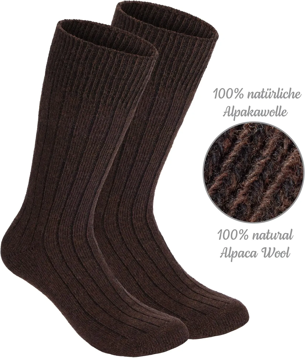 Alpaca Wool Socks - Fine Knit Unisex Socks for Women and Men - 4 Pairs All Year Thin Knit