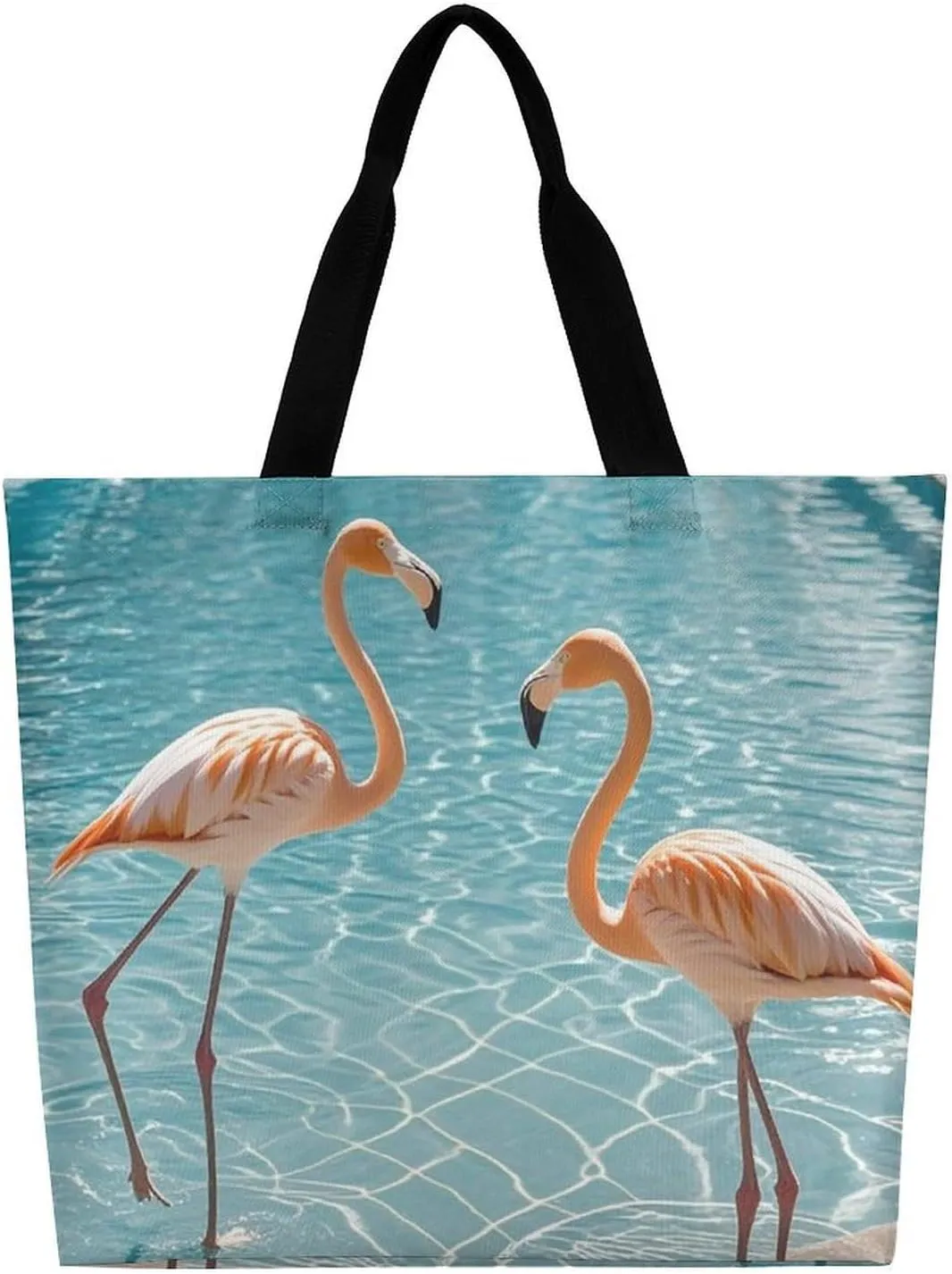 Angel with Blue Wings Tote Bags, Reusable Grocery Bags, Large Shopping Bag, Shoulder Bag for Women