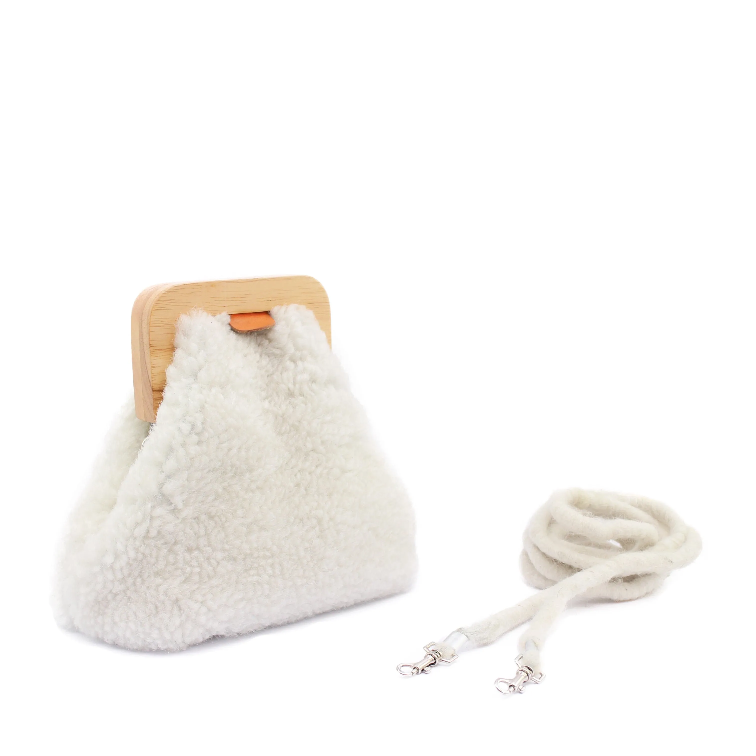 ANGOLO BAG SMALL Curly   Natural