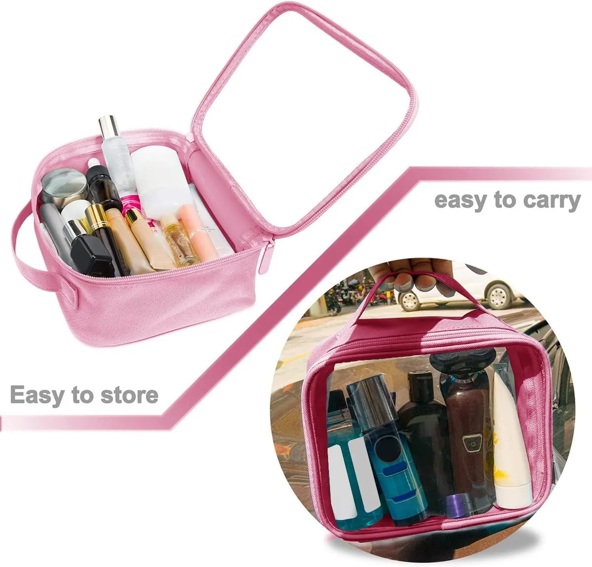 ANRUI TSA Approved Toiletry Bag,Clear Travel Bag