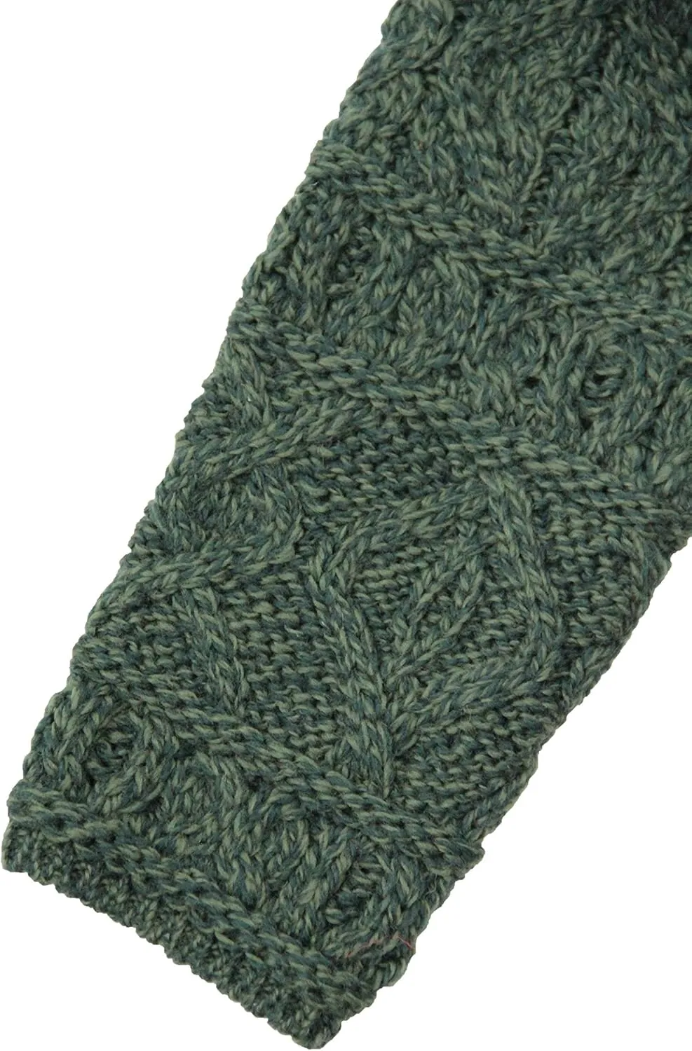 Aran Crafts Women's Soft Cable Knit Honeycomb Hood Cardigan (100% Merino Wool)