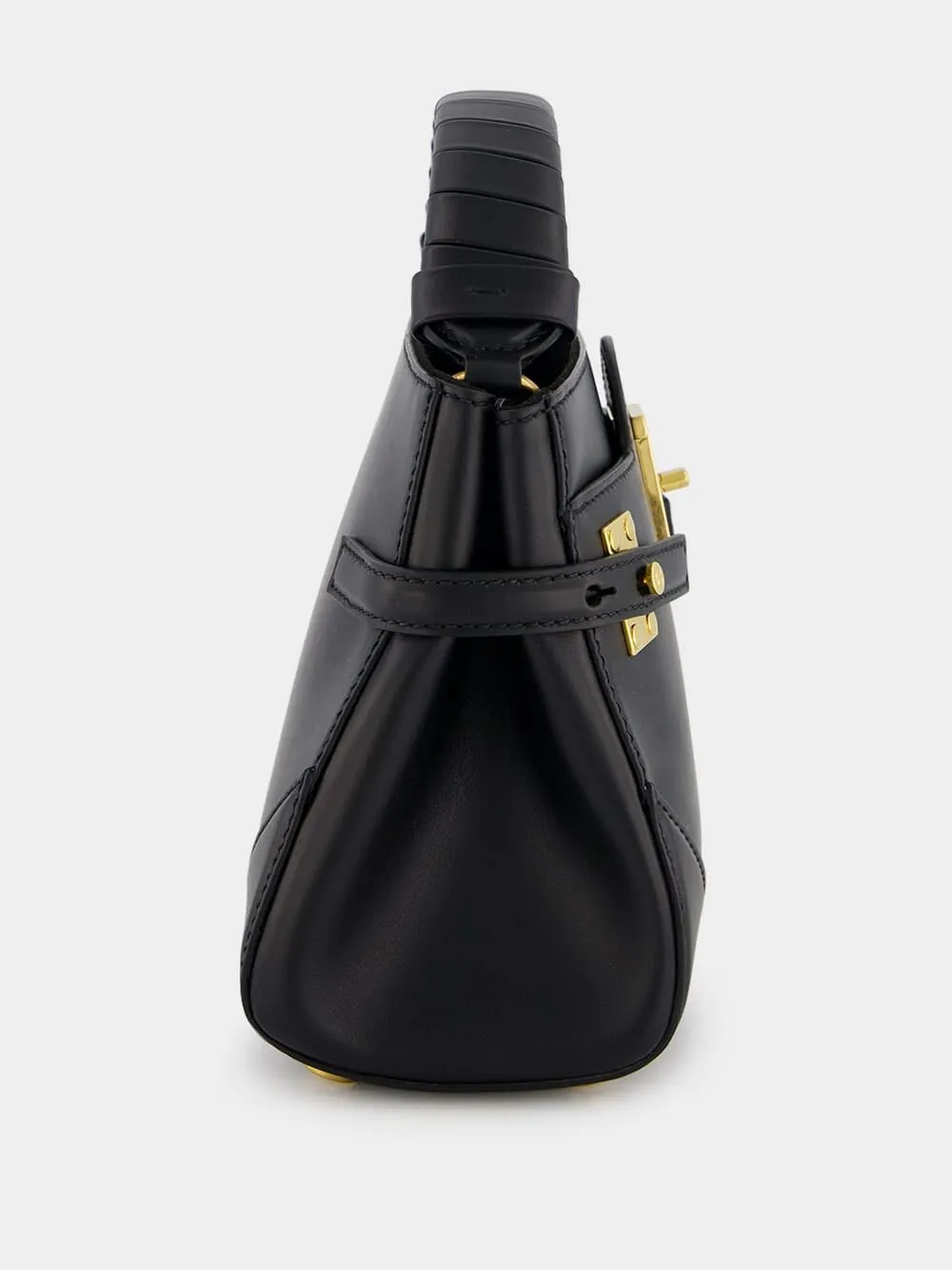 B-Buzz 22 Black Leather Bag