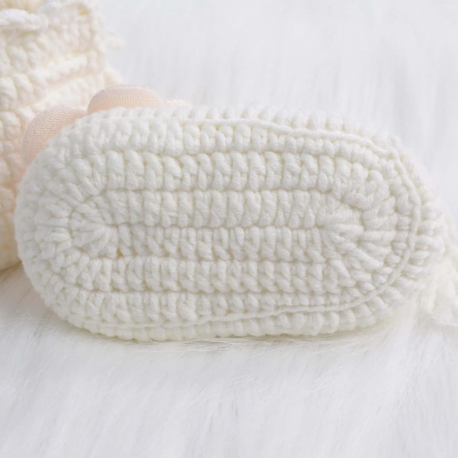 Baby Booties Newborn Walking Shoes Infant Hand Crochet Knit Cotton Sock Booties Soft Cozy Socks Slippers Indoor House Shoes for Baby Girl