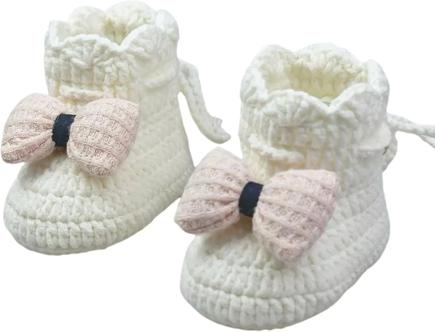 Baby Booties Newborn Walking Shoes Infant Hand Crochet Knit Cotton Sock Booties Soft Cozy Socks Slippers Indoor House Shoes for Baby Girl