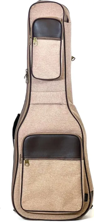BARTON Electric Guitar Bag 15mm Padded Gig Bag Guitar Case 5 Pockets Quick Grip Handles Bag Dual Adjustable Shoulder Strap Electric Guitar Gig Bag Case (Tawny Brown)