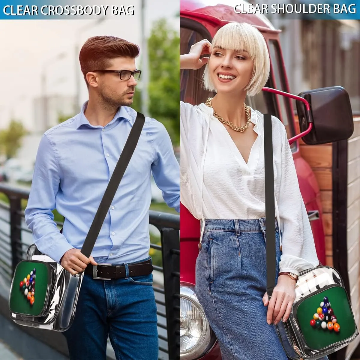 Bee With Honey Clear Crossbody Bag Clear Messenger Bag Shoulder Bags Clear Purse Stadium Approved