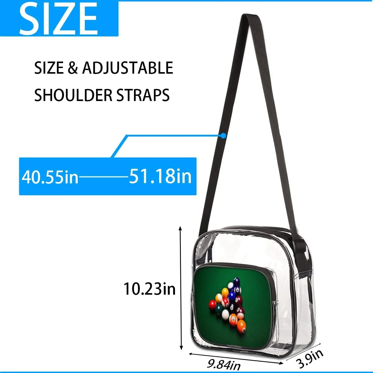 Bee With Honey Clear Crossbody Bag Clear Messenger Bag Shoulder Bags Clear Purse Stadium Approved