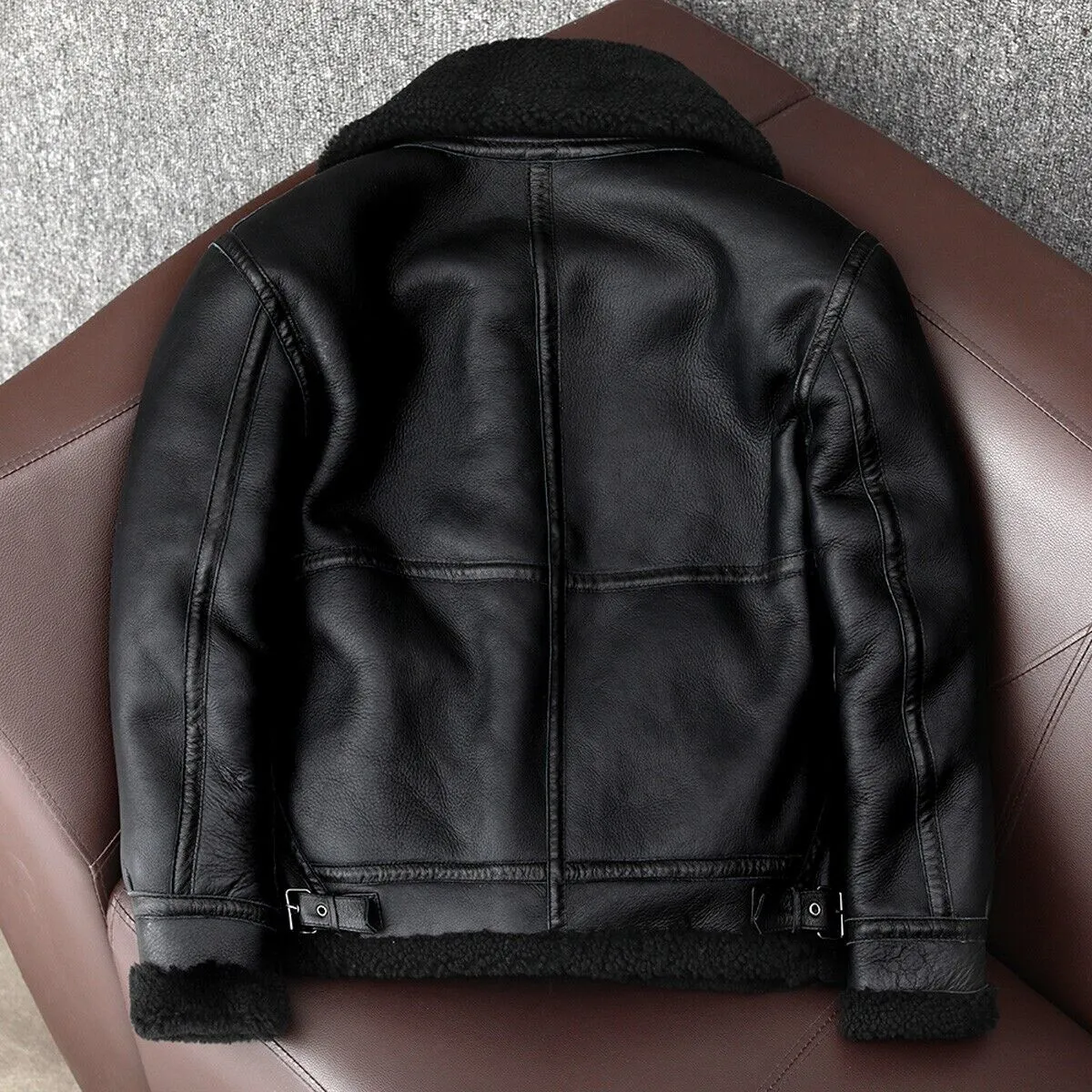 Black Plain Aviator Jacket