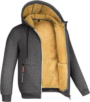 BTDECLAR Unisex Hoodies Oversized Fleece Lined Long Sleeve Sweatshirt Casual Warm Drawstring Lightweight Zipper 2024 Trendy