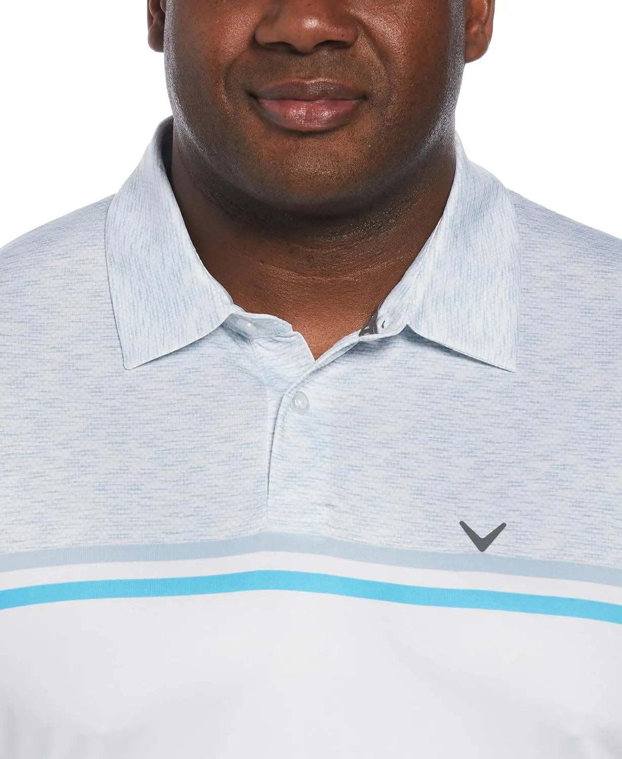 Callaway Men's Short Sleeve Printed Block Polo