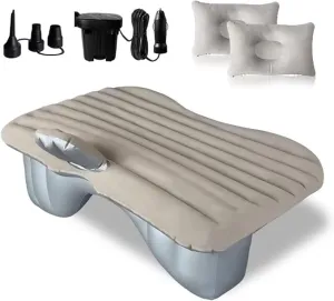 Car Air Mattress -SUV Air Mattress Inflatable Bed Car Air Mattress Back Seat Thickened and Double with Air Pump Portable Foldable Car Air Bed Mattress for Home Car Travel Camping
