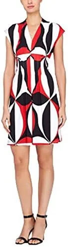 Catherine Catherine Maladrino Tinka Printed Sheath Dress Oversized Geo S