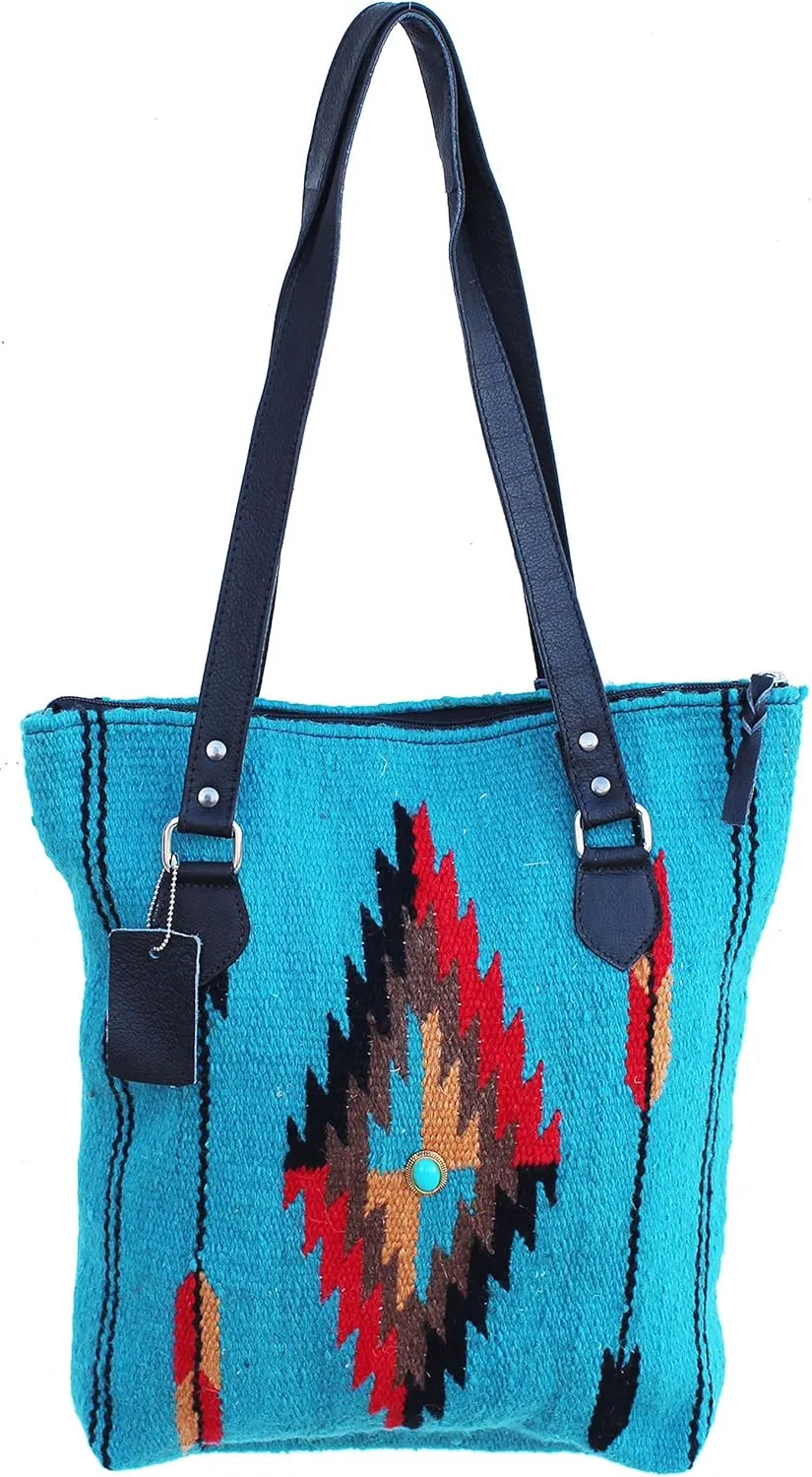 CHALLENGER Women's Western Handwoven Wool Rodeo Cowgirl Handbag Shoulder Purse 103AA05