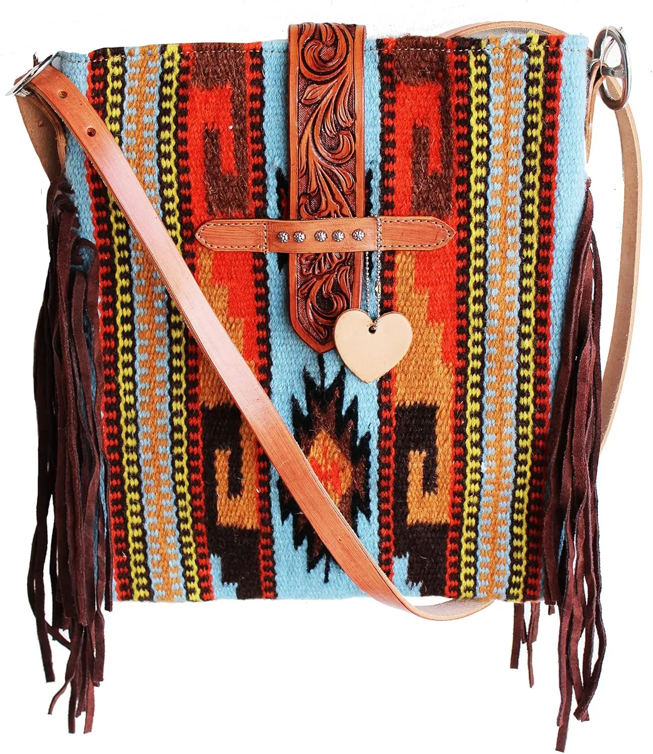 CHALLENGER Women's Western Handwoven Wool Rodeo Cowgirl Handbag Shoulder Purse Tote 10317