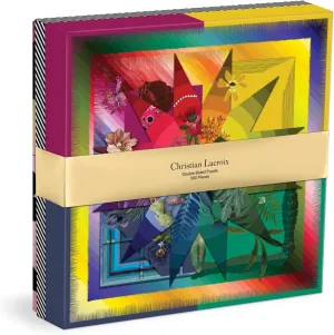 Christian Lacroix Botanic Rainbow 500 Piece Double-Sided Puzzle - Challenging and Fun Jigsaw Puzzle - Chic Design - Thick and Sturdy Pieces - Makes a Great Gift