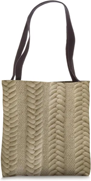 Chunky Herringbone Wool Knit Cable Art Knitting Braided Tote Bag