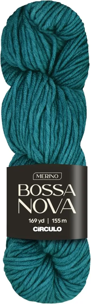 Circulo Bossa Nova Yarn, 100% Superwash Merino Wool - Premium, Soft, Durable - Worsted Weight, 169 Yards - Color: 3480 - Devotion