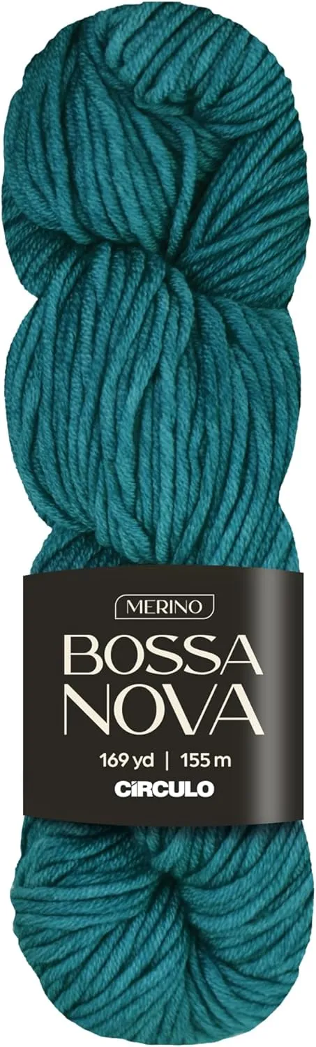 Circulo Bossa Nova Yarn, 100% Superwash Merino Wool - Premium, Soft, Durable - Worsted Weight, 169 Yards - Color: 3480 - Devotion
