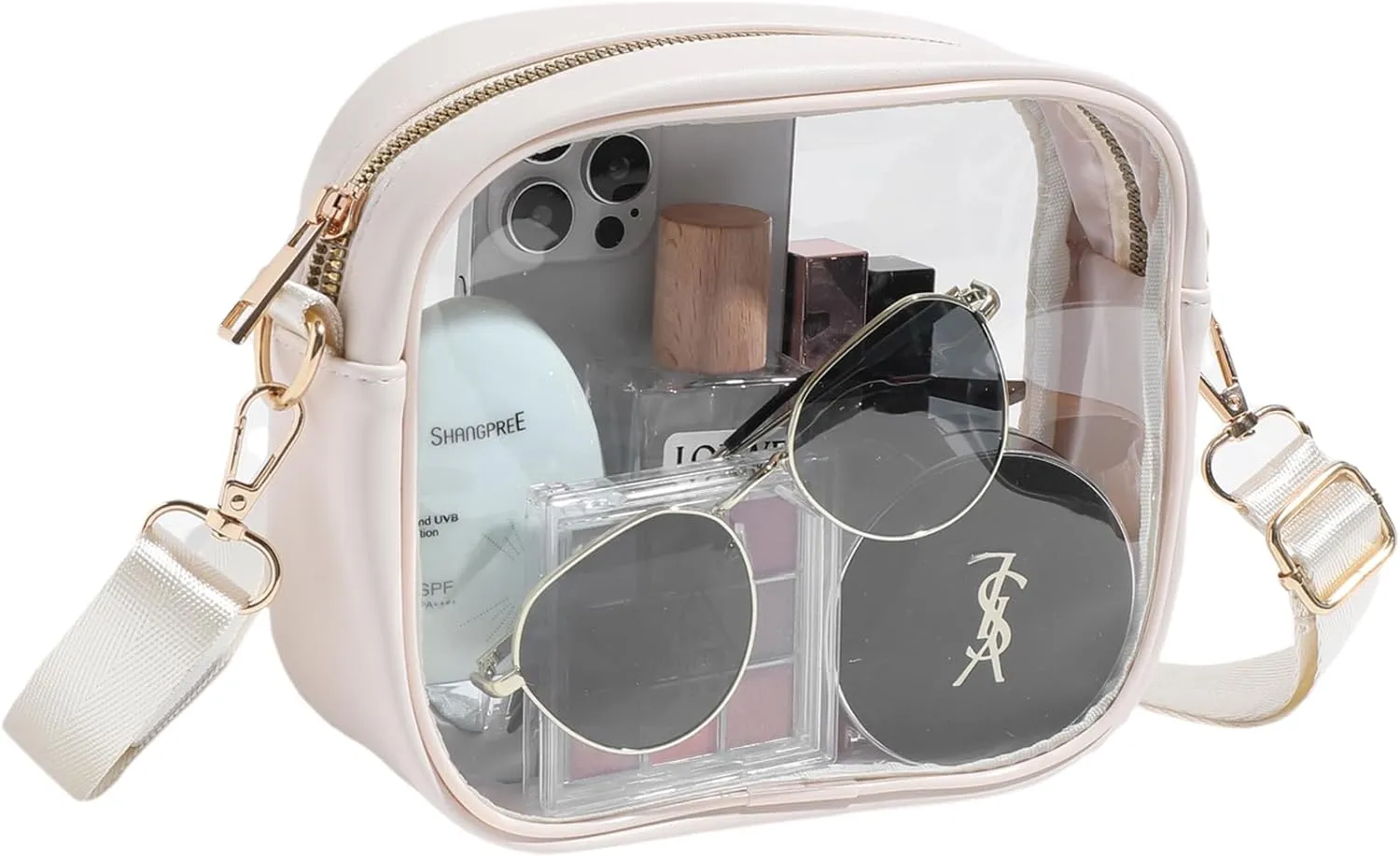Clear Bag for Stadium Events, Clear Purse for Women Stadium Approved Crossbody, Concert Bag with Adjustable Strap