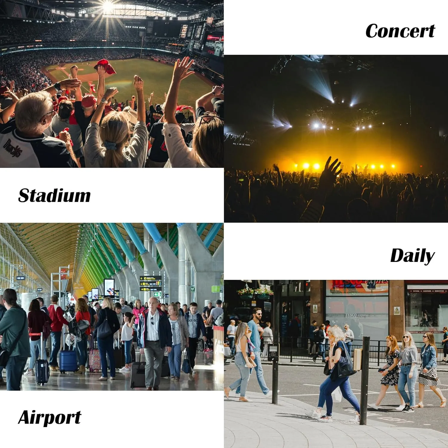 Clear Bag for Stadium Events, Clear Purse for Women Stadium Approved Crossbody, Concert Bag with Adjustable Strap