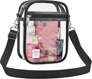 Clear Bag for Stadium Events Men&Women Clear Crossbody Bag Stadium Approved Clear Purse Bag Waterproof Clear Bag