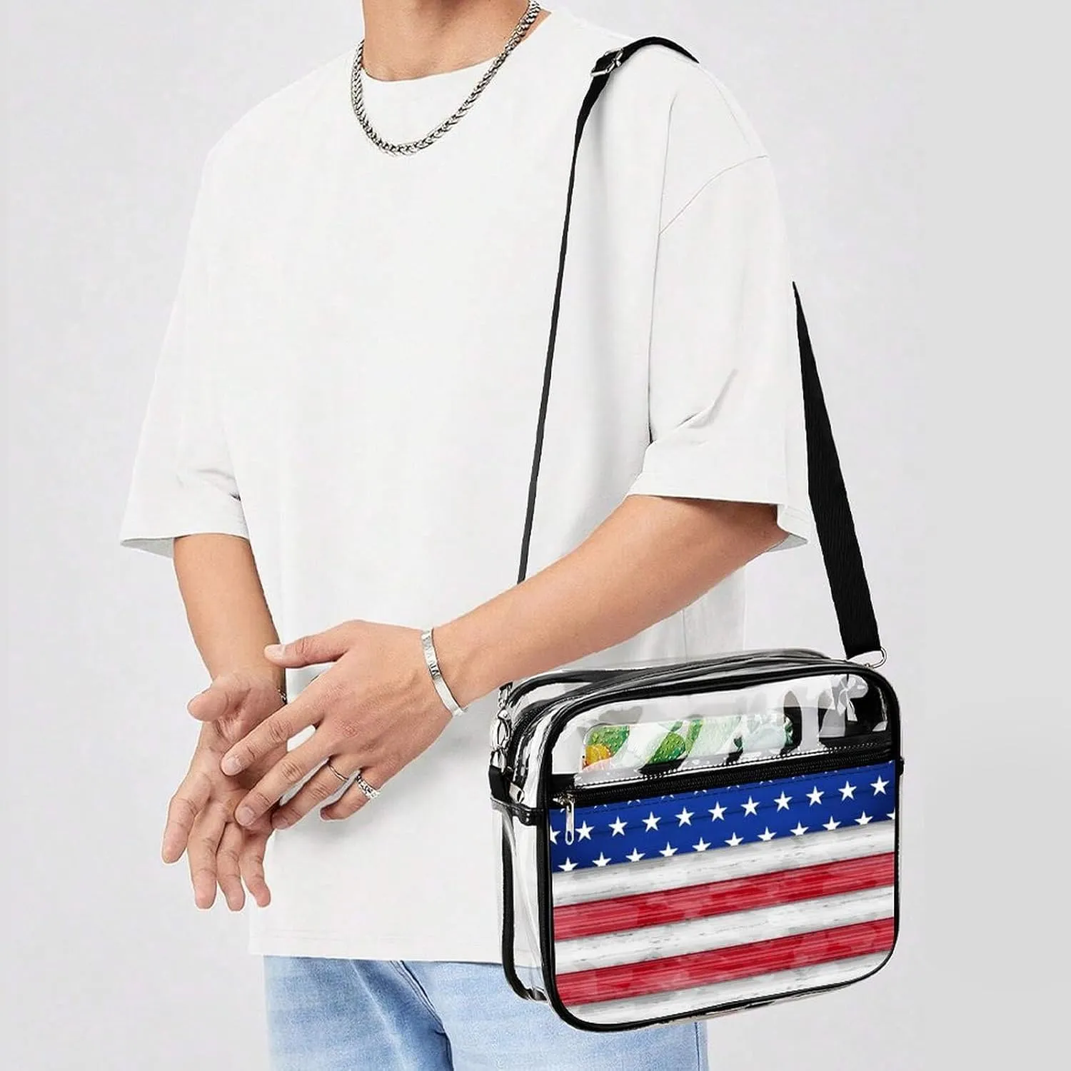 Clear Bag Stadium Approved, Women Clear Crossbody Purse Bag, Clear Stadium Bags for Sporting Events, Concerts