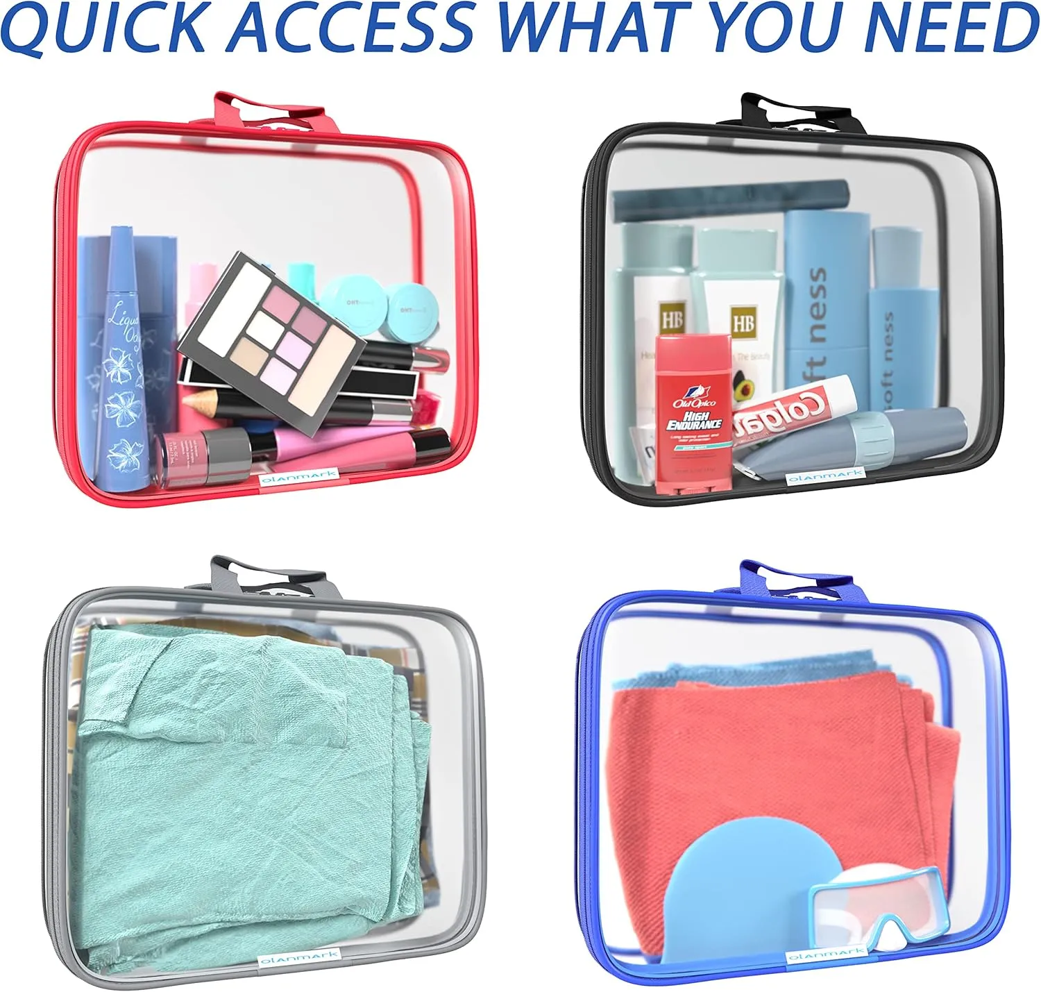 Clear Compression Packing Cubes 3 Set - Bags for Travel - Luggage Cube Organizer - Grey