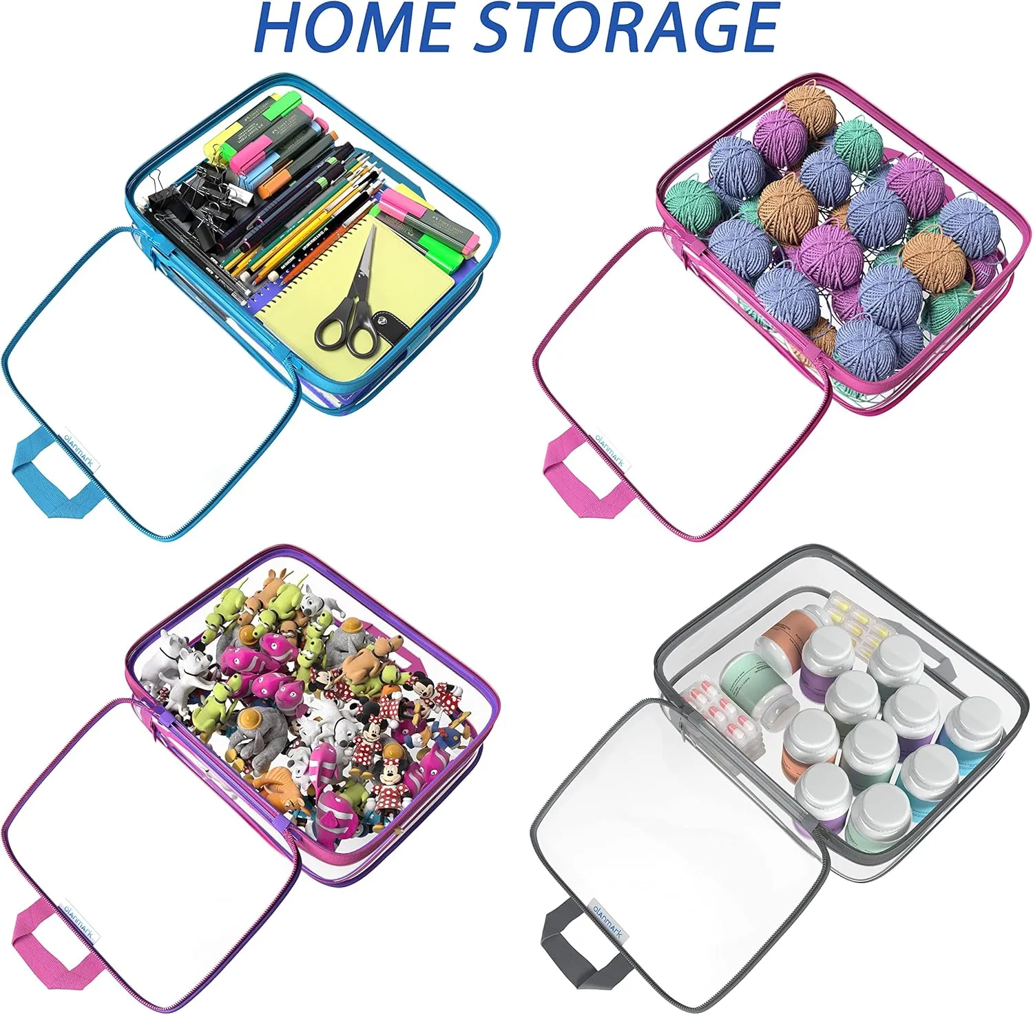 Clear Compression Packing Cubes 3 Set - Bags for Travel - Luggage Cube Organizer - Grey