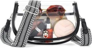 Clear Crossbody Bag Stadium Approved for Women，clear Bags for Stadium Events,clear Purse for Concerts