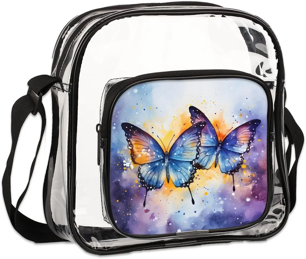 Clear Crossbody Purse Bag Clear Messenger Shoulder Bags See Through Transparent Purse