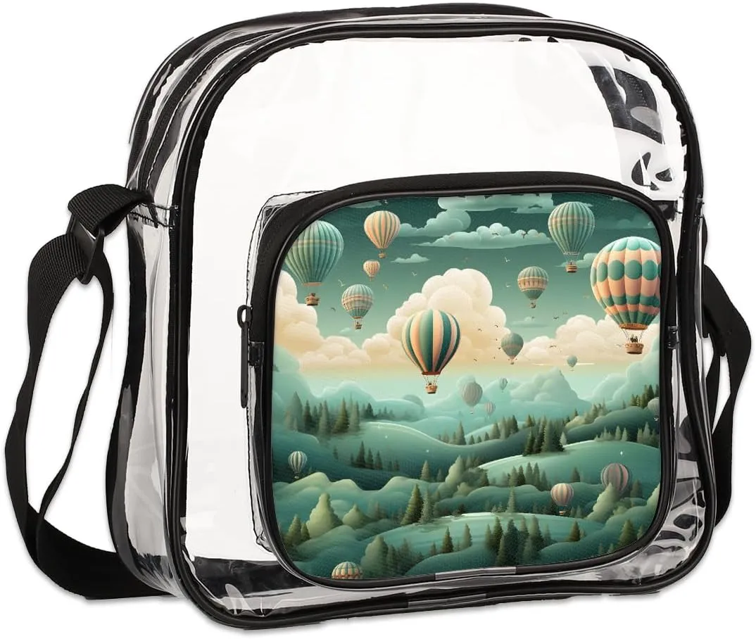 Clear Crossbody Purse Bag Clear Messenger Shoulder Bags See Through Transparent Purse
