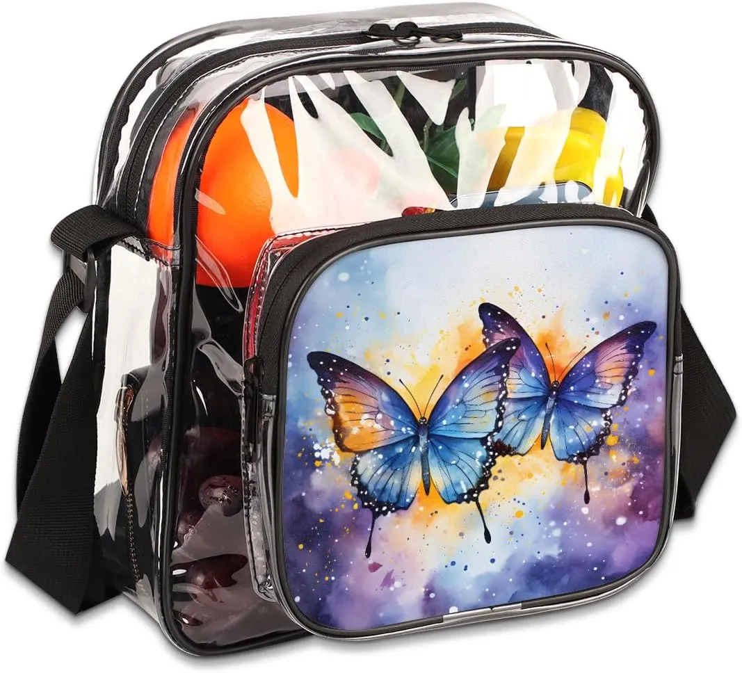 Clear Crossbody Purse Bag Clear Messenger Shoulder Bags See Through Transparent Purse