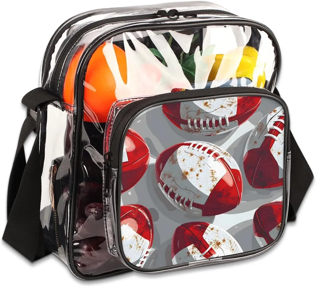 Clear Crossbody Purse Bag Clear Messenger Shoulder Bags See Through Transparent Purse