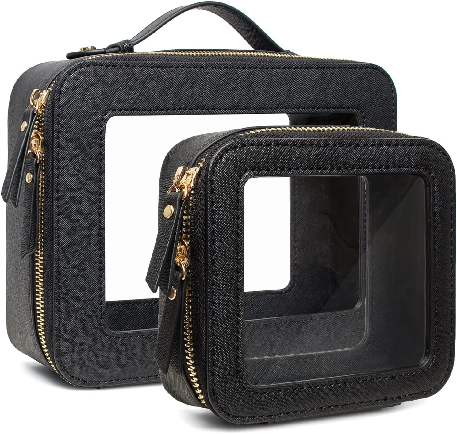 Clear Makeup Bag, Small Makeup Bag TSA Approved Toiletry Bag Cosmetic Travel Bag Cute Makeup Bag Organizer Makeup Case Pouch Car Essentials for Women Men