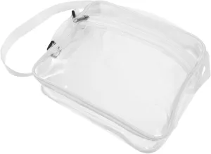 Clear Portable Cosmetic Bag Stylish Zippered Crossbody Toiletry Pouch for Travel Fitness and Camping Compact Phone Handbag for Women present for Family and Friends