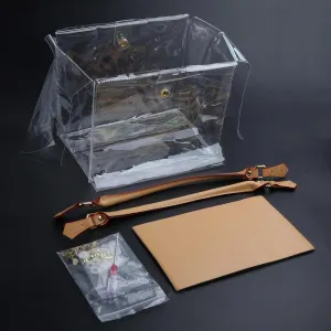 Clear PVC DIY Tote Bag Handbag Making Kit Handmade Gift Bags Craft Accessories Tool Set Birthday Holiday Bag Making Kit for Kids