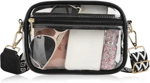 Clear Stadium Purse for Women - Approved Size - Adjustable Shoulder Strap - Water-resistant PVC