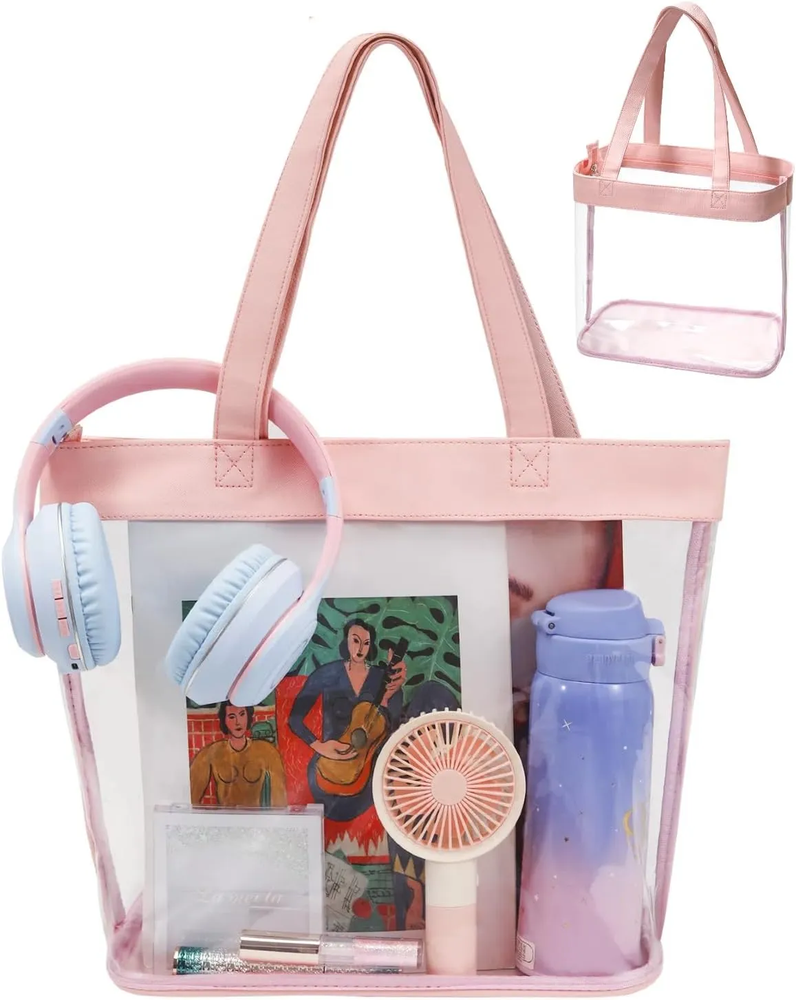 Clear Tote Bag Stadium Approved 12x6x12 12x12x6 Clear Bag for Stadium Events 12 x6 x12 Transparent Purse 12 x 6 x 12