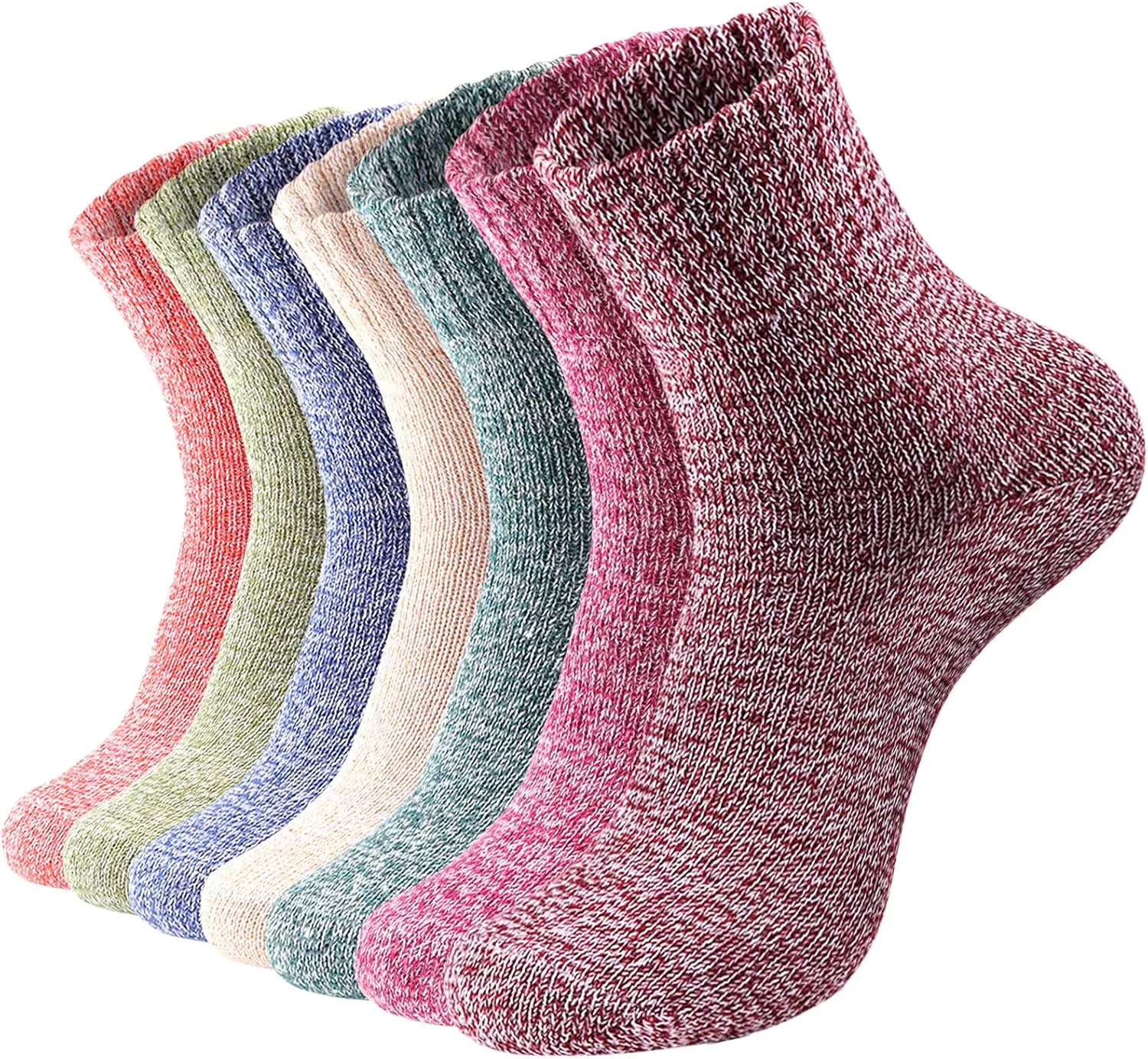 Clothirily Wool Socks, Thick Soft Wool Socks for Women, Vintage Warm Womens Sock, Winter Warm Boot Sock for Women Men