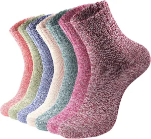 Clothirily Wool Socks, Thick Soft Wool Socks for Women, Vintage Warm Womens Sock, Winter Warm Boot Sock for Women Men