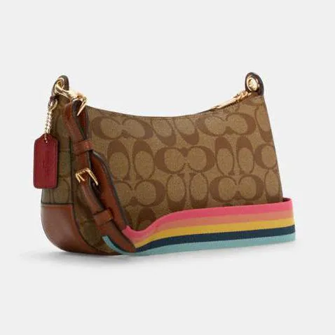 Coach Jes Baguette In Signature Canvas Crossbody Bag