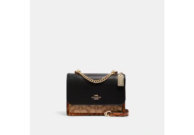C.O.A.C.H. Klare Crossbody In Blocked Signature Canvas