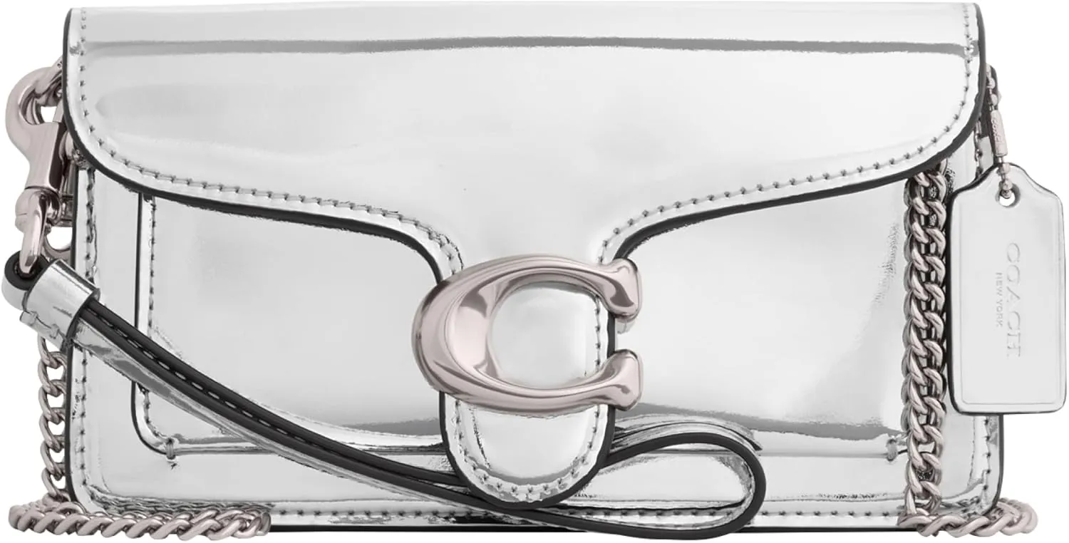 Coach Metallic Tabby Wristlet, Silver